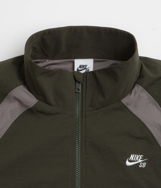 Nike SB Full Zip Woven Jacket - Sequoia / Cave Stone / White