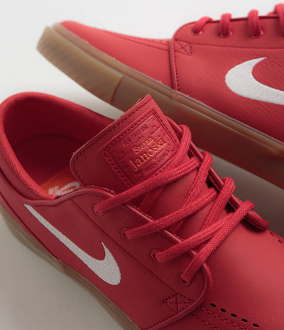 Nike SB Orange Label Janoski Shoes in University Red and White and University Red