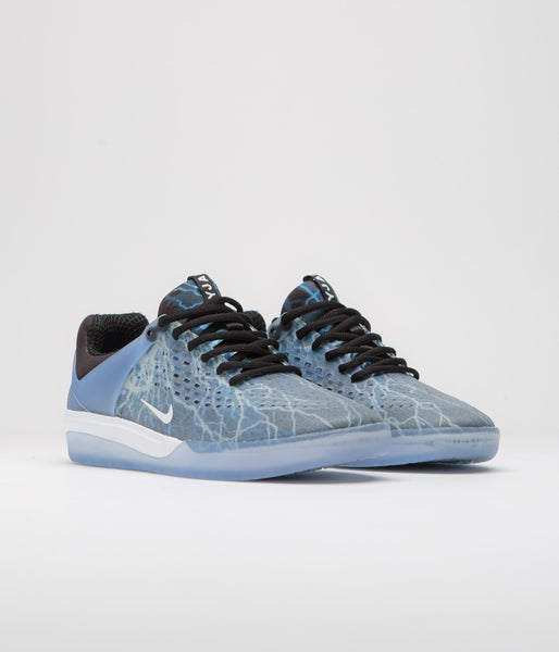 Nike SB Nyjah 3 Premium Shoes - Black / White - Deep Royal - White | Flatspot