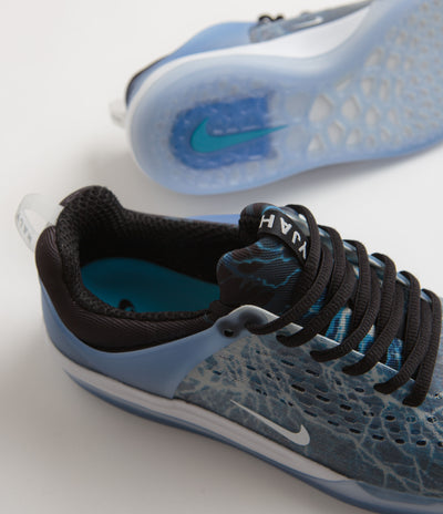 Nike SB Nyjah 3 Premium Shoes in Black and White and Deep Royal - White