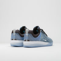 Nike SB Nyjah 3 Premium Shoes in Black and White and Deep Royal - White thumbnail