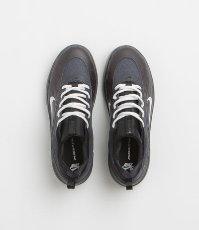 Nike SB Nyjah 4 Shoes - Black / White - Black - White