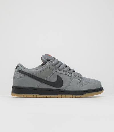 Nike SB Orange Label Dunk Low Pro Shoes in Cool Grey and Black and Cool Grey - Dark Grey