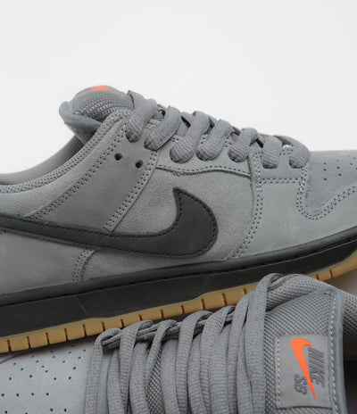 Nike SB Orange Label Dunk Low Pro Shoes in Cool Grey and Black and Cool Grey - Dark Grey