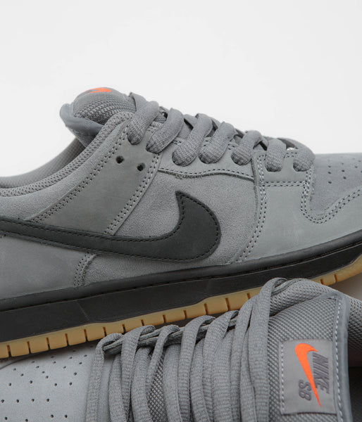 Nike SB Orange Label Dunk Low Pro Shoes - Cool Grey / Black - Cool