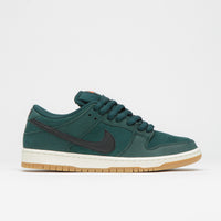 Nike SB Orange Label Dunk Low Pro Shoes - Deep Fir / Black - Fir - Sail thumbnail