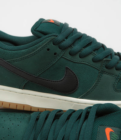 Nike SB Orange Label Dunk Low Pro Shoes - Deep Fir / Black - Fir - Sail