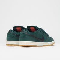 Nike SB Orange Label Dunk Low Pro Shoes - Deep Fir / Black - Fir - Sail thumbnail