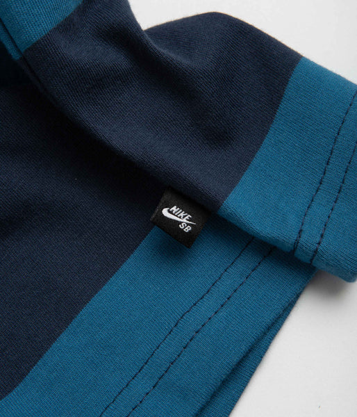 Nike SB Stripe T-Shirt Midnight Navy Industrial Blue Flatspot
