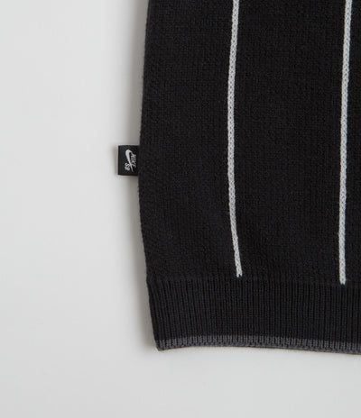 Nike SB Striped Polo Shirt in Black and Sail / Black