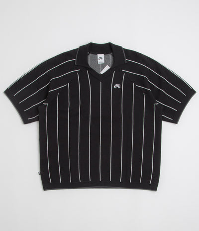 Nike SB Striped Polo Shirt in Black and Sail / Black