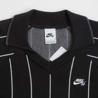Nike SB Striped Polo Shirt in Black and Sail / Black thumbnail
