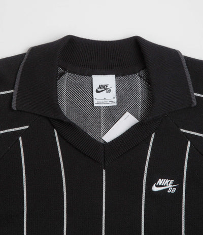 Nike SB Striped Polo Shirt in Black and Sail / Black