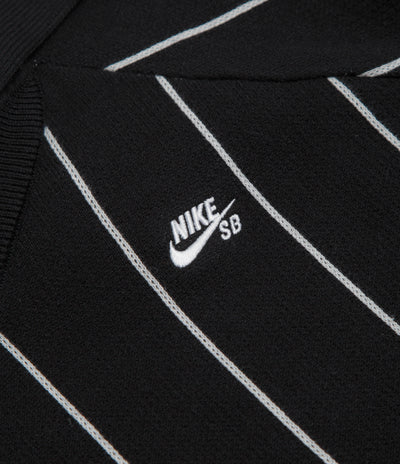 Nike SB Striped Polo Shirt in Black and Sail / Black