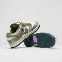 Nike SB x Alexis Sablone Dunk Low Pro 'Chameleon' Shoes - Oil Green / Desert Moss - White thumbnail