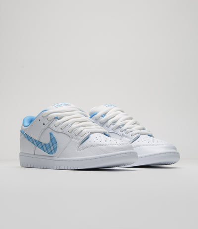 Nike SB x Nicole Hause Dunk Low Shoes - White / University Blue / White / Midnight Navy / Pure Platinum