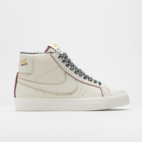 Nike SB x Welcome Skateboarding Blazer Mid Shoes - Sail / Dark Beetroot - White thumbnail