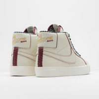 Nike SB x Welcome Skateboarding Blazer Mid Shoes - Sail / Dark Beetroot - White thumbnail