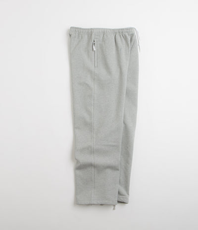 Nike Solo Swoosh Open Hem Sweatpants - Dark Grey Heather / White