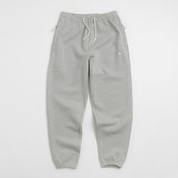 Nike Solo Swoosh Sweatpants in Dark Grey Heather and White thumbnail