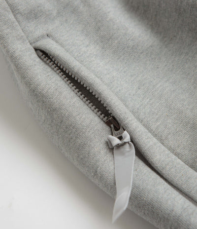 Nike Solo Swoosh Sweatpants in Dark Grey Heather and White