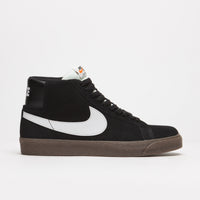 Nike SB Blazer Mid Shoes - Black / White - Black - Sail thumbnail