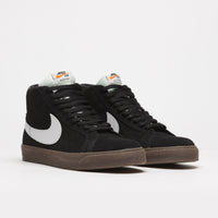 Nike SB Blazer Mid Shoes - Black / White - Black - Sail thumbnail