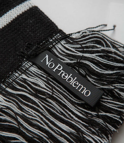 No Problemo Striped Scarf in Black