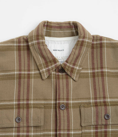 Norse Projects Hjalmer Check Overshirt - Walnut