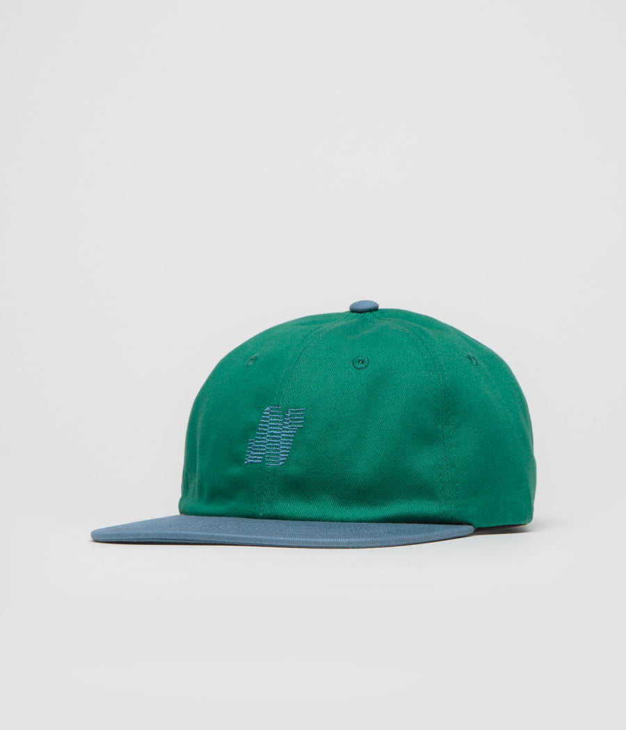 North N Logo Two Tone Cap in Green and Navy