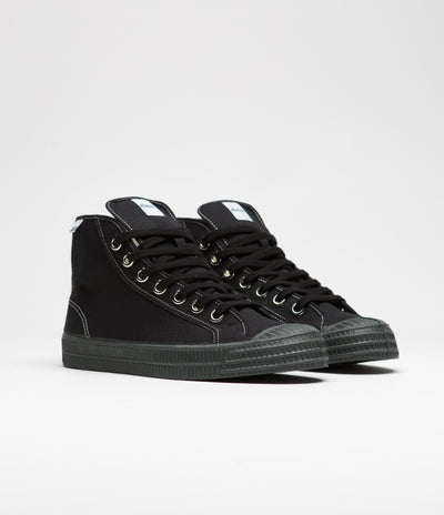 Novesta Star Dribble Contrast Stitch Shoes in 60 Black and 99 Beige / 245 Grey