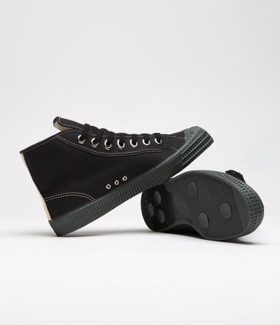 Novesta Star Dribble Contrast Stitch Shoes in 60 Black and 99 Beige / 245 Grey