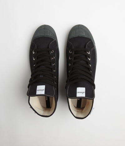 Novesta Star Dribble Contrast Stitch Shoes in 60 Black and 99 Beige / 245 Grey