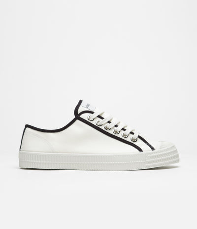 Novesta Star Master Contrast Piping Shoes in 10 White and 60 Black / 110 White