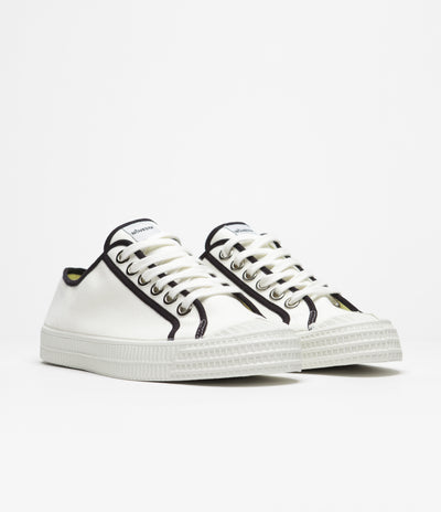 Novesta Star Master Contrast Piping Shoes in 10 White and 60 Black / 110 White