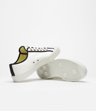 Novesta Star Master Contrast Piping Shoes in 10 White and 60 Black / 110 White
