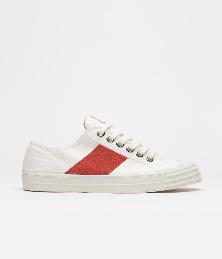 Novesta Star Master Shoes in 10 White and Red / 110 White