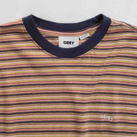 Obey Bigwig Adams T-Shirt - Academy Navy Multi thumbnail
