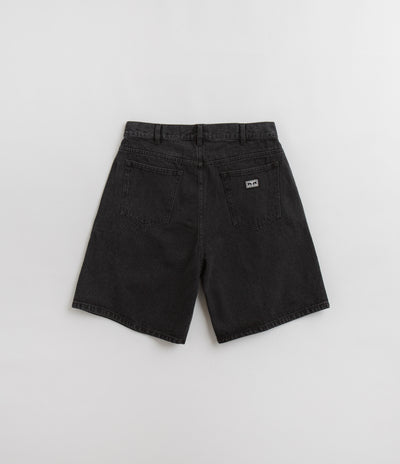 Obey Bigwig Baggy Denim Shorts - Faded Black