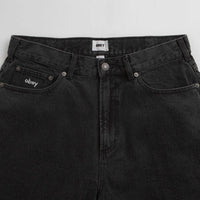 Obey Bigwig Baggy Denim Shorts - Faded Black thumbnail