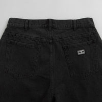 Obey Bigwig Baggy Denim Shorts - Faded Black thumbnail
