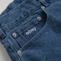 Obey Bigwig Baggy Denim Shorts - Light Indigo thumbnail