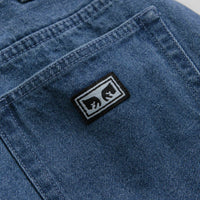 Obey Bigwig Baggy Denim Shorts - Light Indigo thumbnail