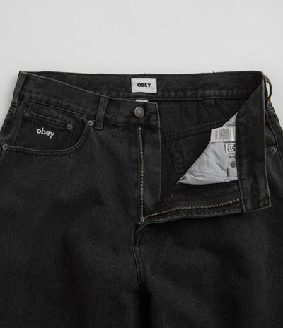 Obey Bigwig Baggy Jeans - Faded Black