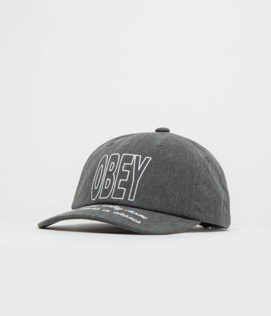Obey Chance Cap in Pigment Black