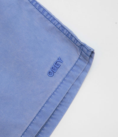 Obey Easy Pigment Cotton Nylon Shorts in Pigment Dazzling Blue