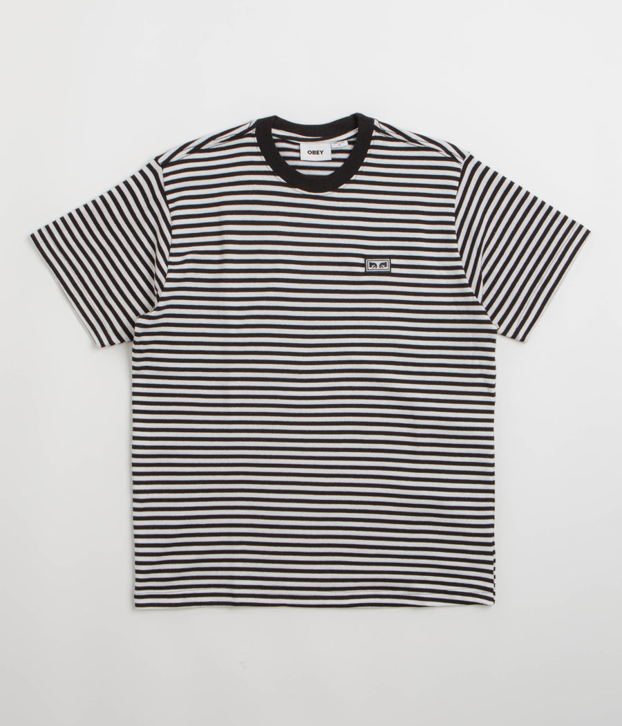 Obey Established Works Eyes Stripe T-Shirt in Black