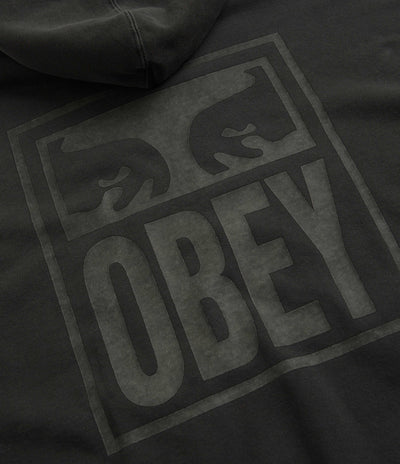 Obey Eyes Icon Extra Heavy Hoodie - Pigment Pirate Black