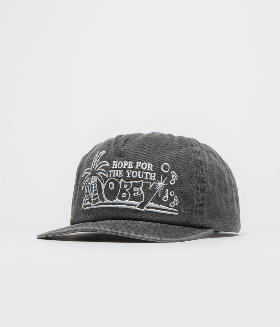 Obey Hope 5 Panel Cap in Pigment Black
