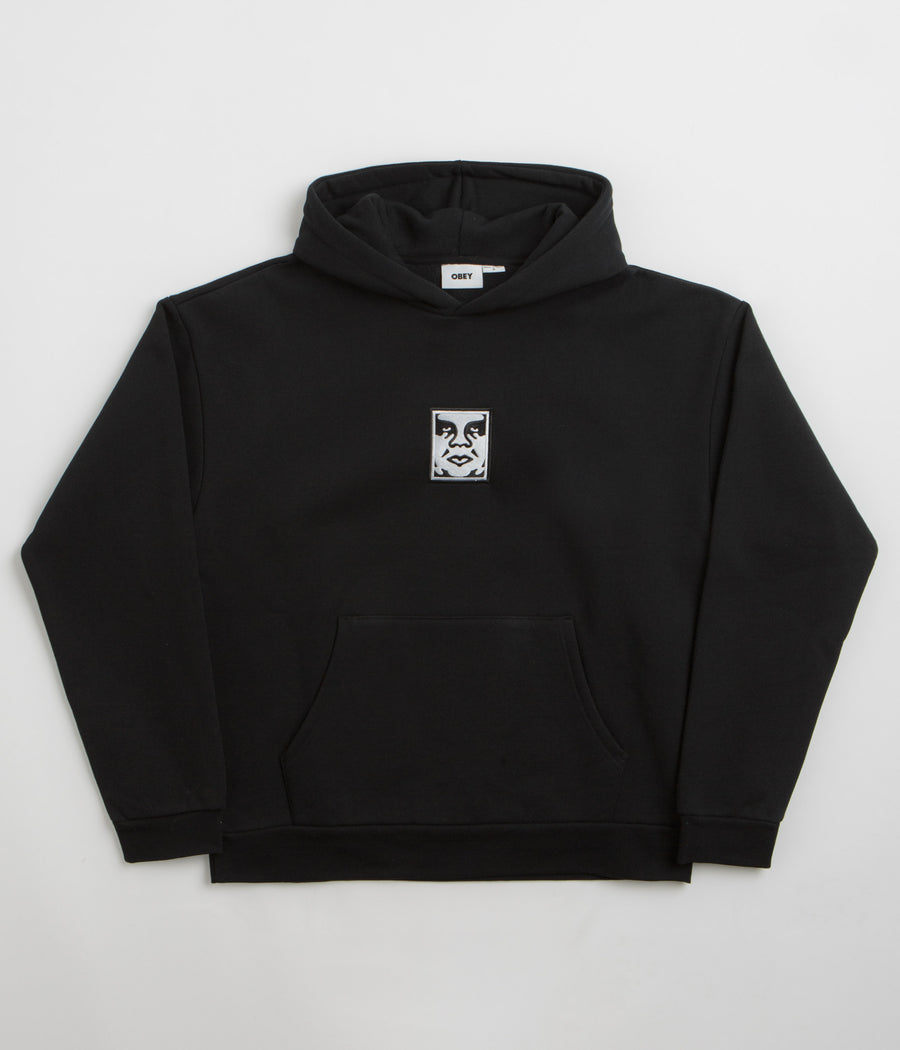 Obey Icon Extra Heavy Hoodie in Black